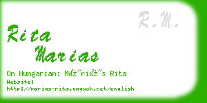 rita marias business card